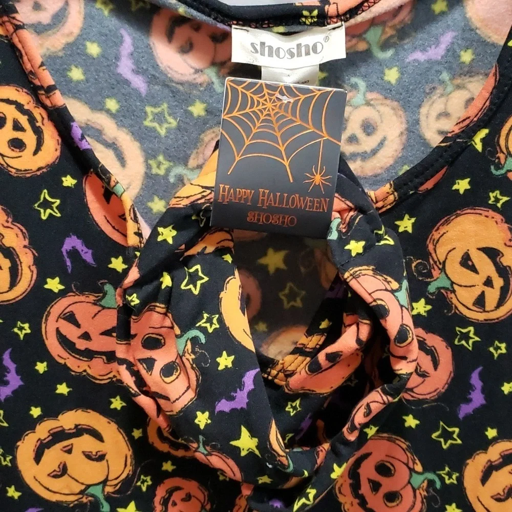Shosho One-Piece Halloween Fleece Lined Lounger Pajama with Matching Headband